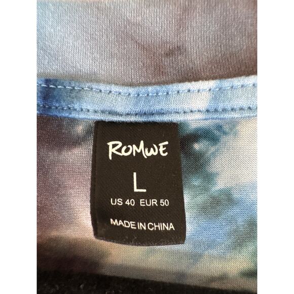 Romwe Sapstudio Skull Tie-Dye Graphic Tee Dominate Worldwide Size Large Goth Y2K - Picture 4 of 6